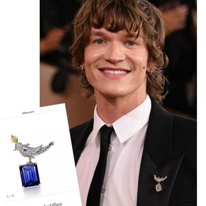 Elegant Silver and yellow topaz  Bird Brooch Steven Dann